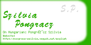 szilvia pongracz business card